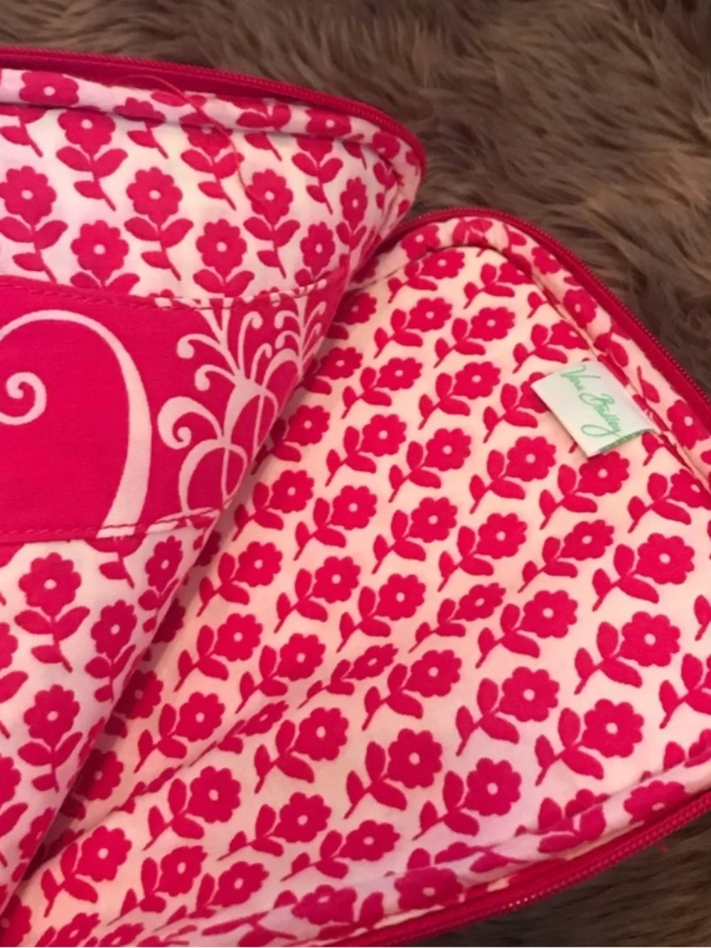 Vera Bradley Twirly Birds Pink 13” Padded Laptop Sleeve Retired